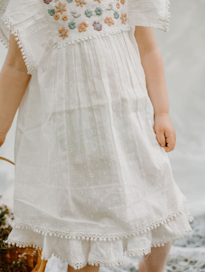 arya mini dress in white