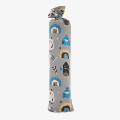 Blue Happy Monsters Swaddle