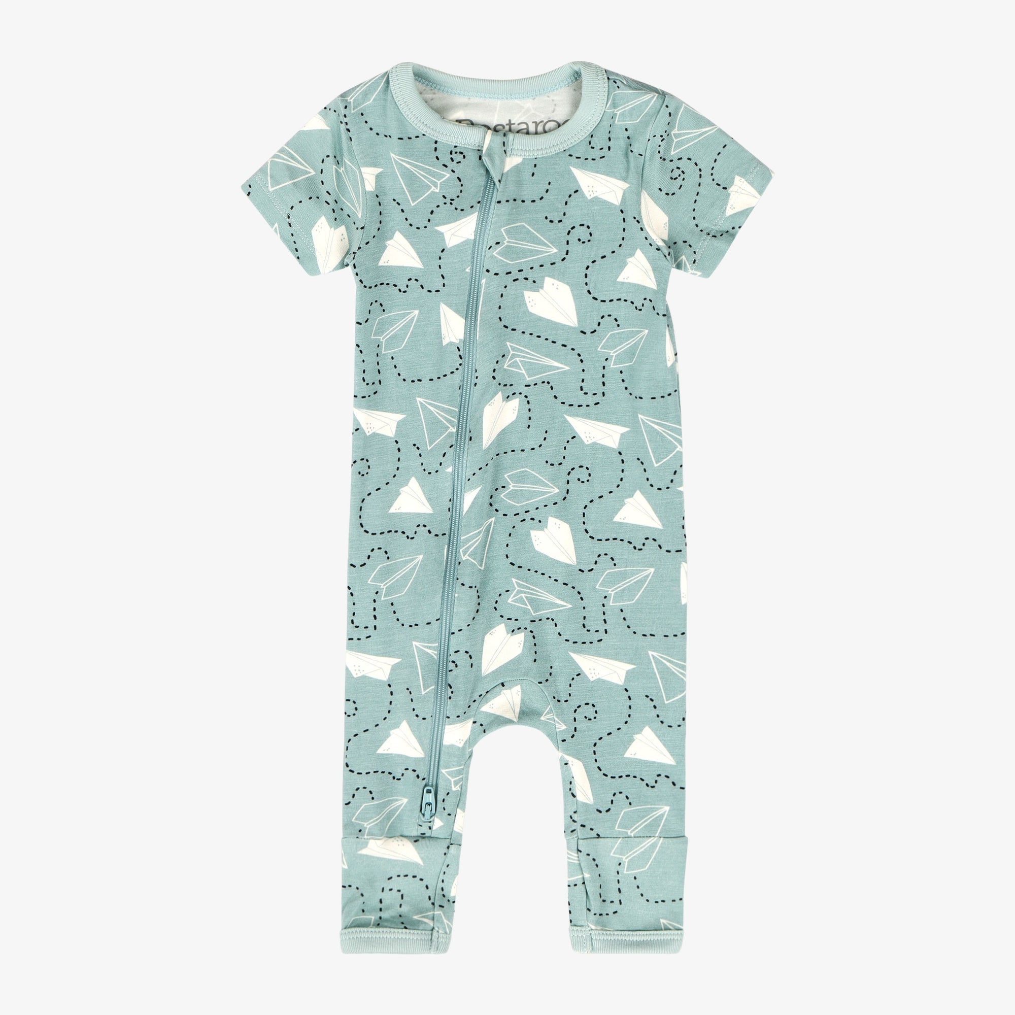 Paper Airplanes Blue Romper