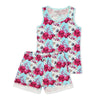 Floral Magenta Aqua Splash Women's Short Loungewear