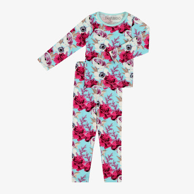 Floral Magenta Aqua Splash Pajama