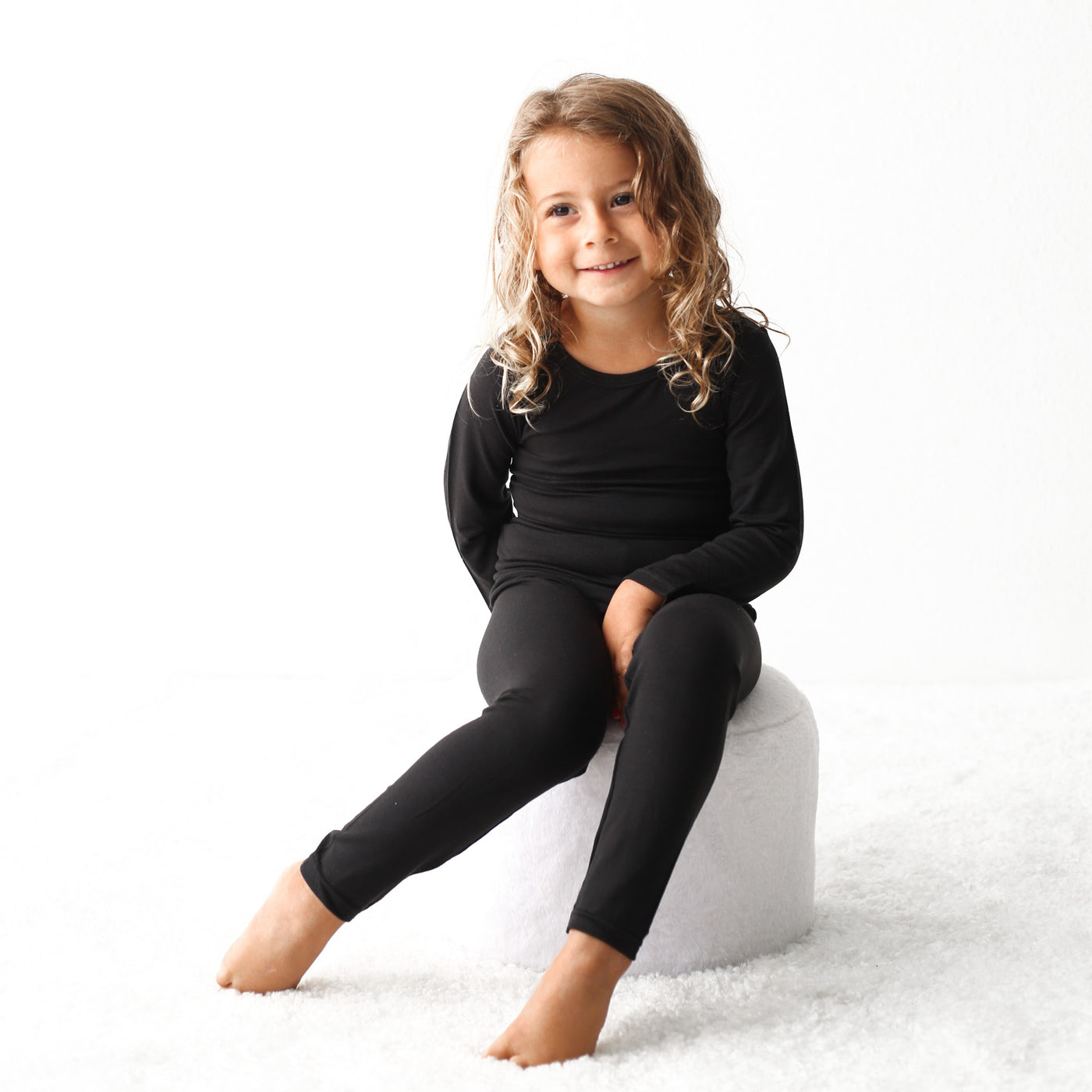 solid black long sleeve pajama for toddler and baby – Bestaroo