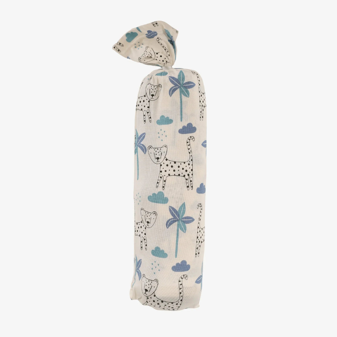 Bestaroo - Bamboo - Cheetah White Swaddle