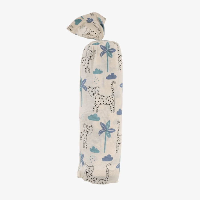 Bestaroo - Bamboo - Cheetah White Swaddle