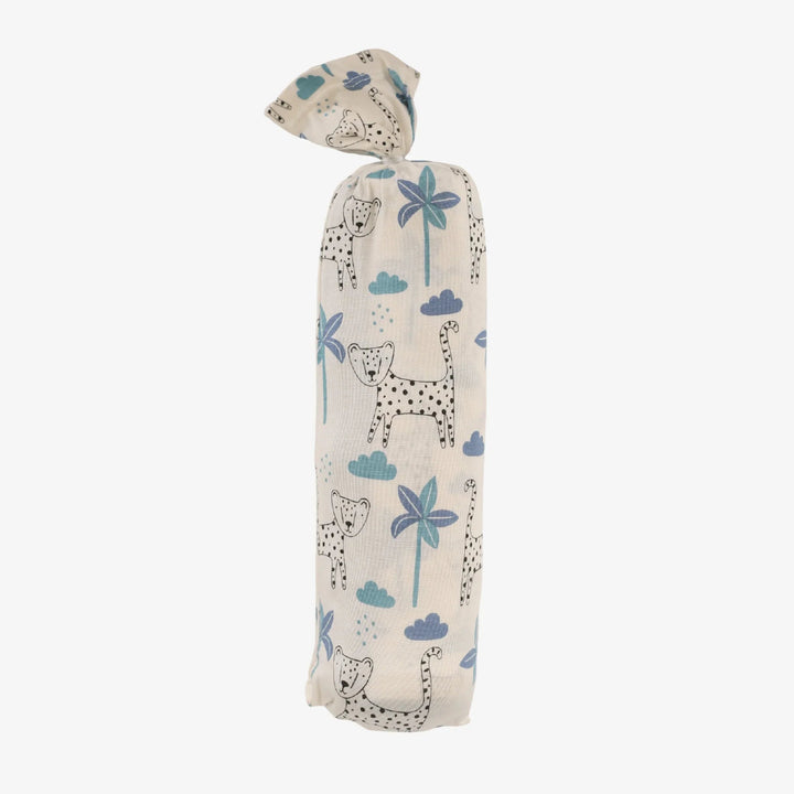 Bestaroo - Bamboo - Cheetah White Swaddle