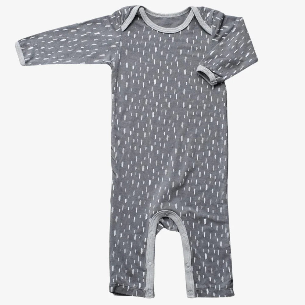 Bestaroo - Bamboo - Falling Feathers in Grey Romper