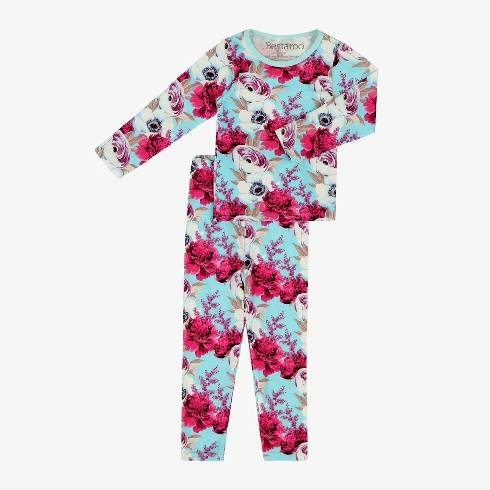 Bestaroo - Floral Magenta Aqua Splash Pajama