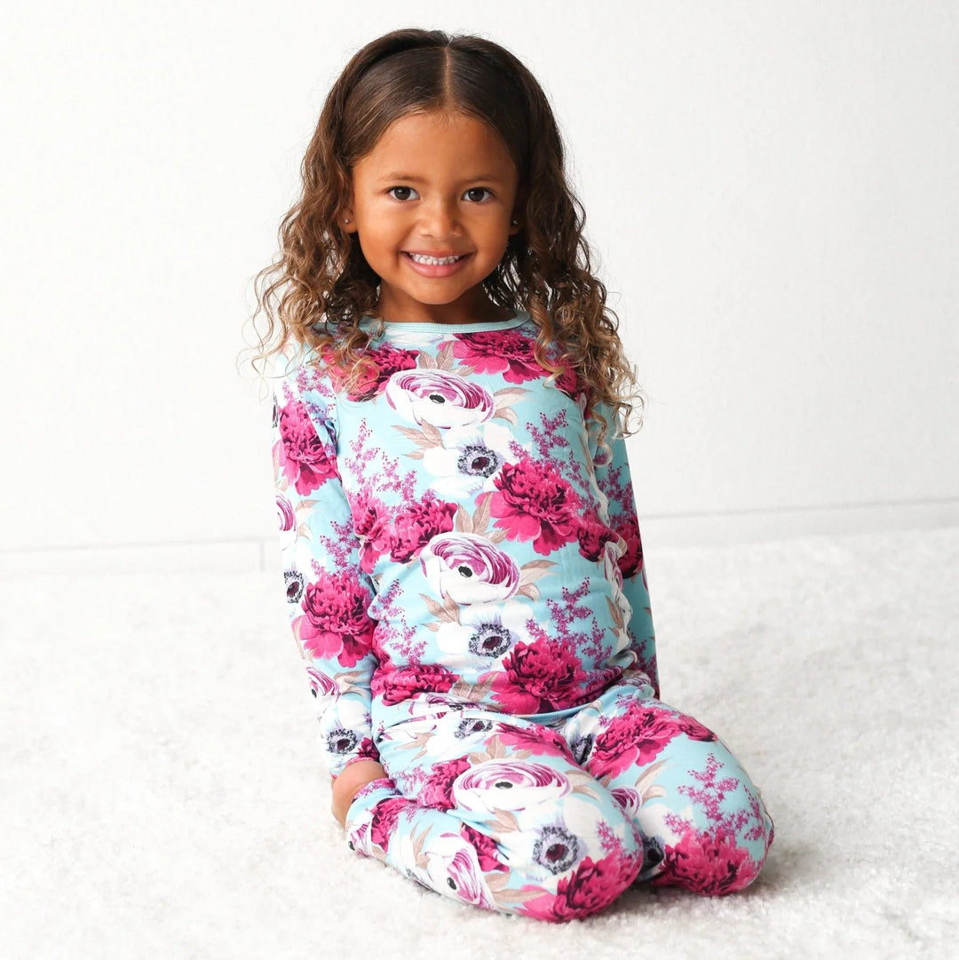 Bestaroo - Bamboo - Floral Magenta Aqua Splash Pajama