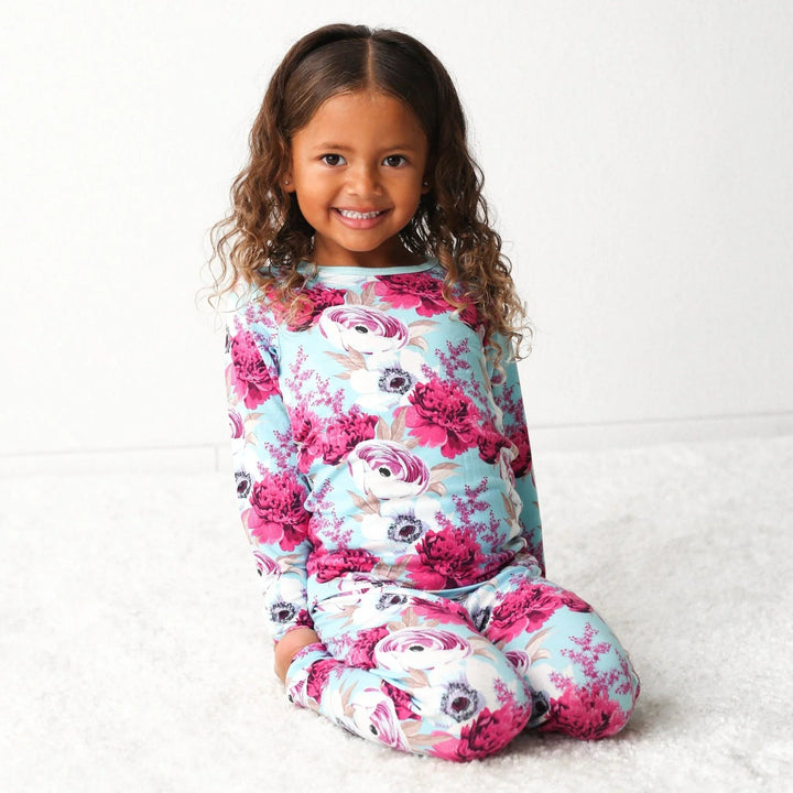 Bestaroo - Bamboo - Floral Magenta Aqua Splash Pajama