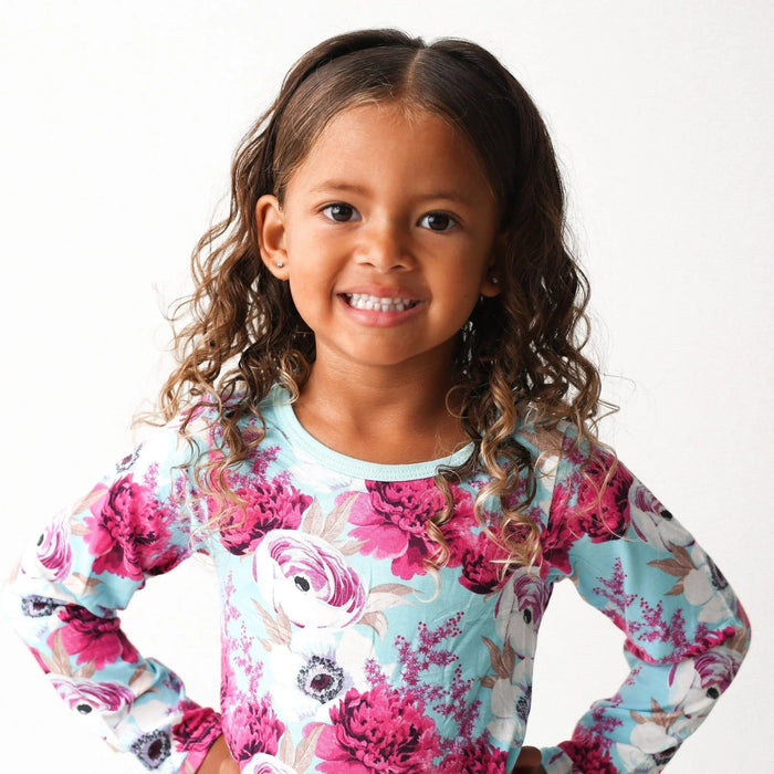 Bestaroo - Bamboo - Floral Magenta Aqua Splash Pajama