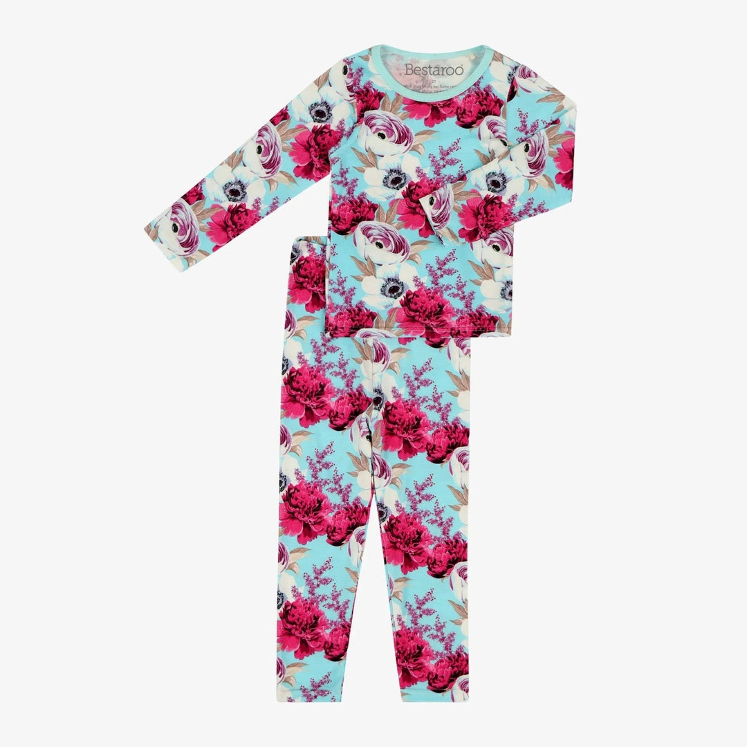 Bestaroo - Bamboo - Floral Magenta Aqua Splash Pajama