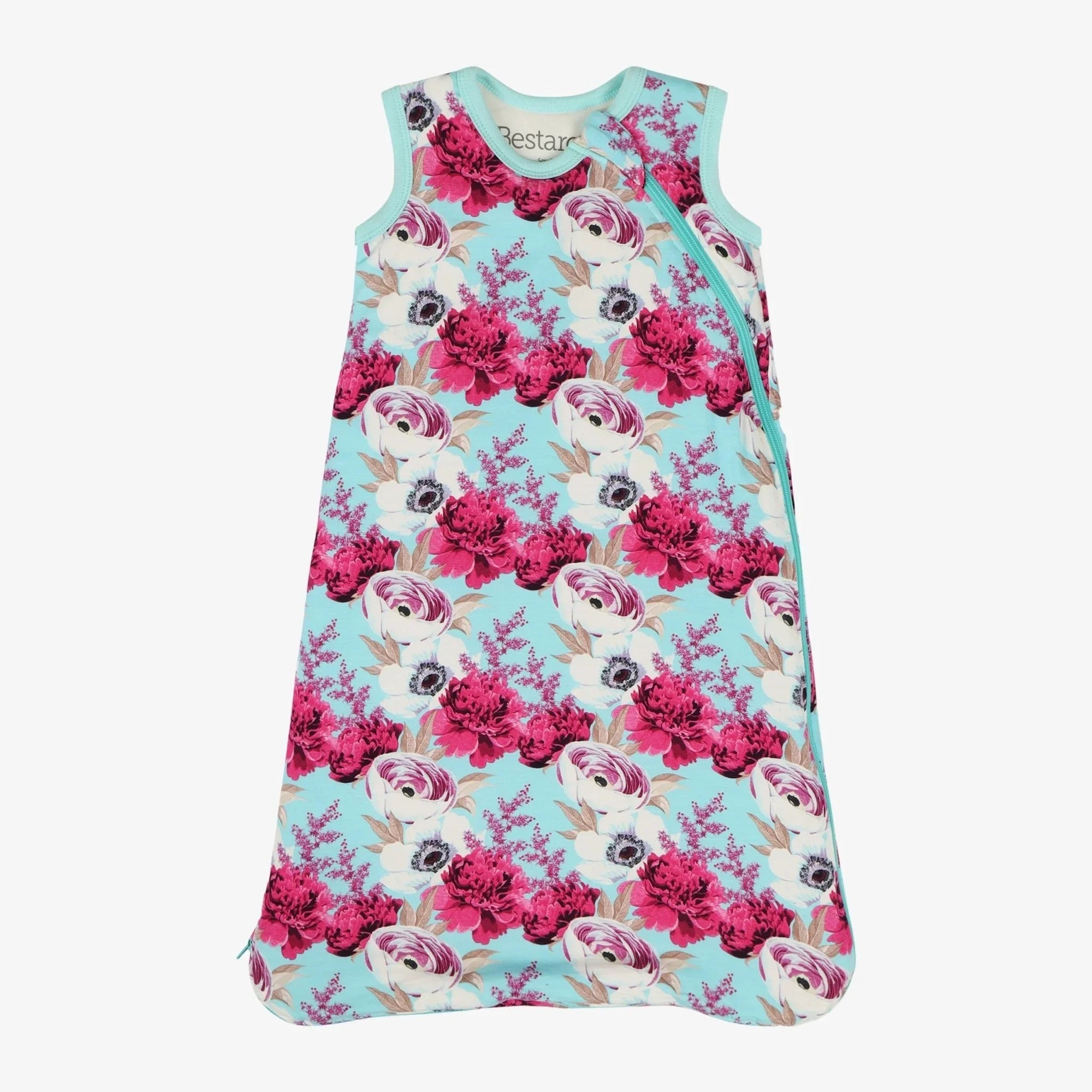 Bestaroo - Floral Magenta Aqua Splash Sleep Bag 1.0 TOG