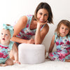 Bestaroo - Floral Magenta Aqua Splash Women's Short Loungewear