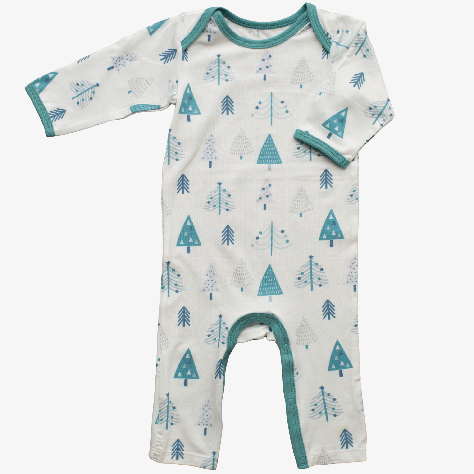 Bestaroo - Bamboo - Holiday Tree in Blue Romper