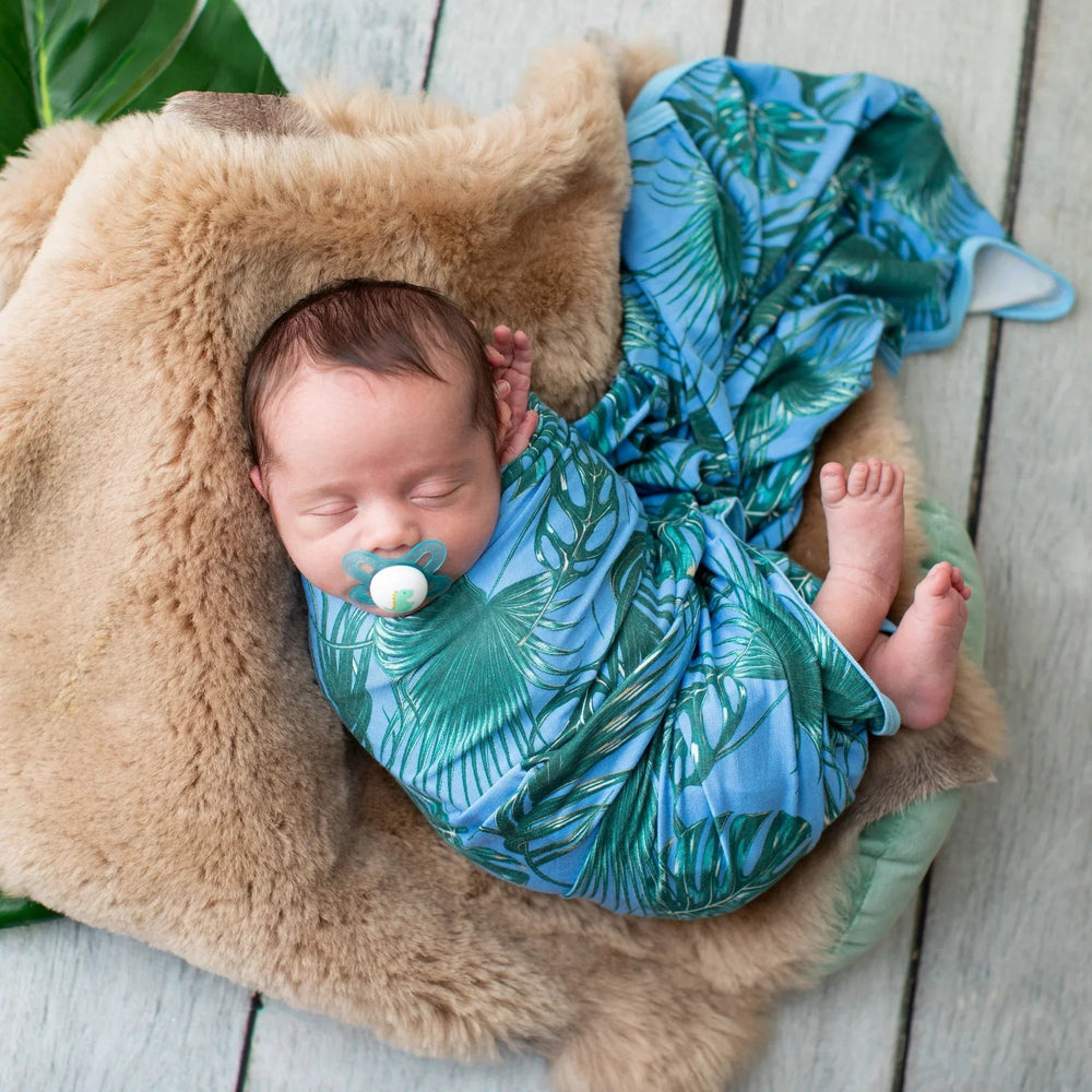Bestaroo - Bamboo - Palm Springs Blue Swaddle