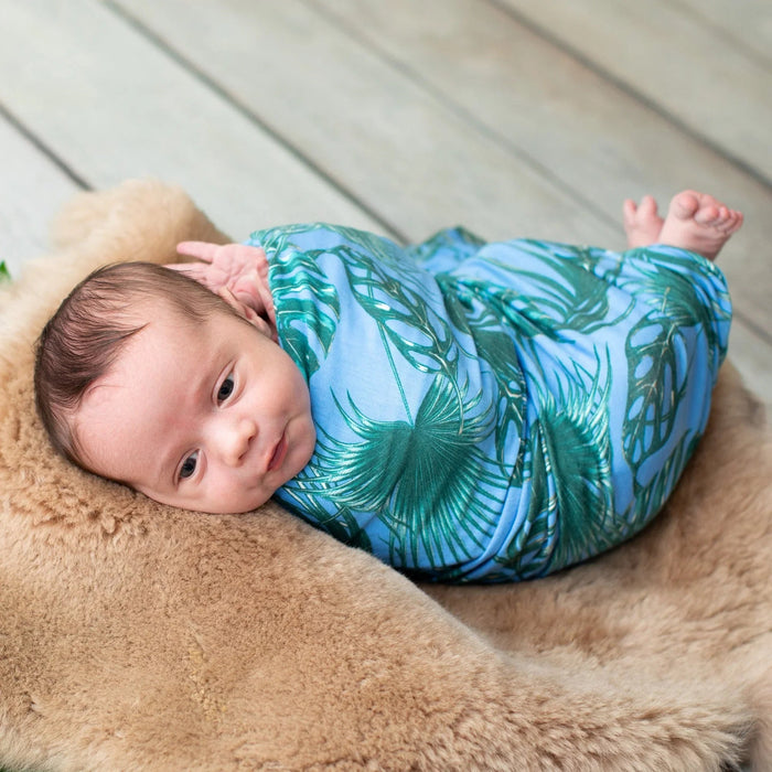 Bestaroo - Bamboo - Palm Springs Blue Swaddle