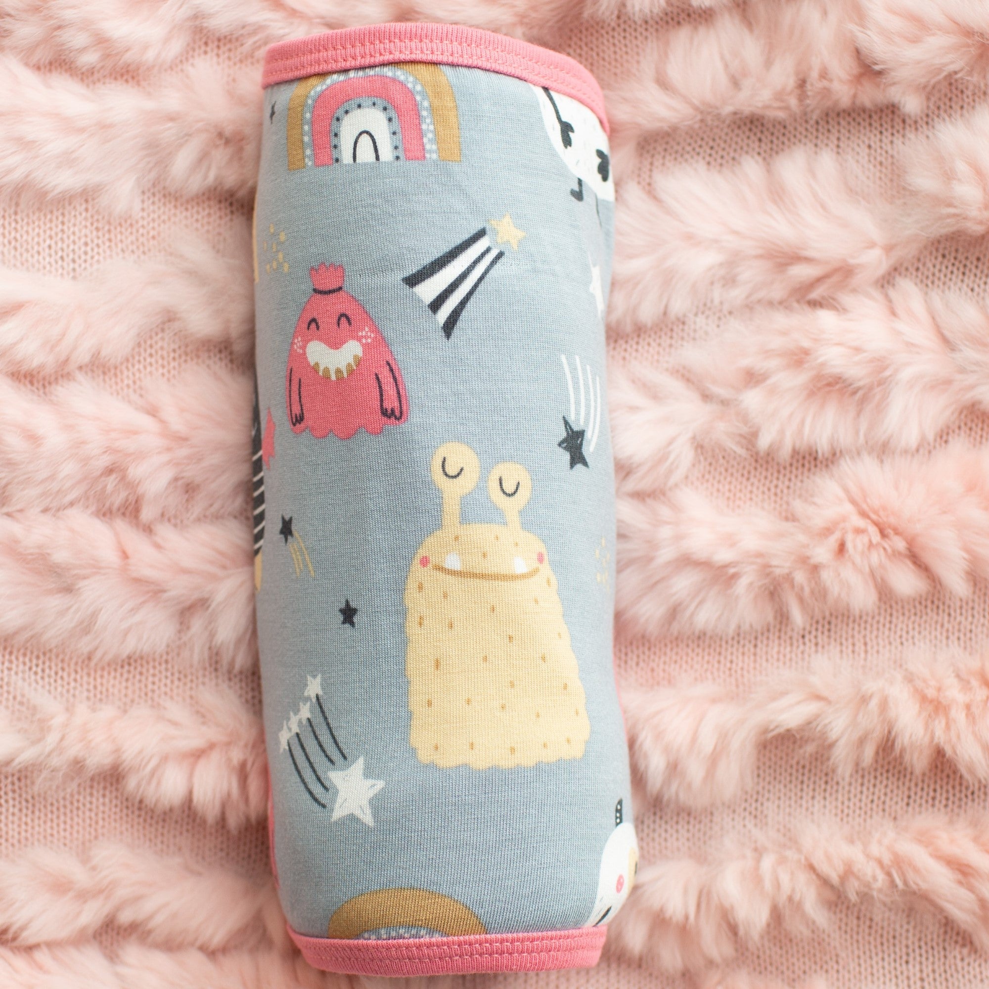 Pink Happy Monsters Swaddle - Bestaroo