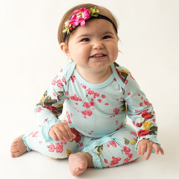 Cherry Blossom Blue Romper - Bestaroo