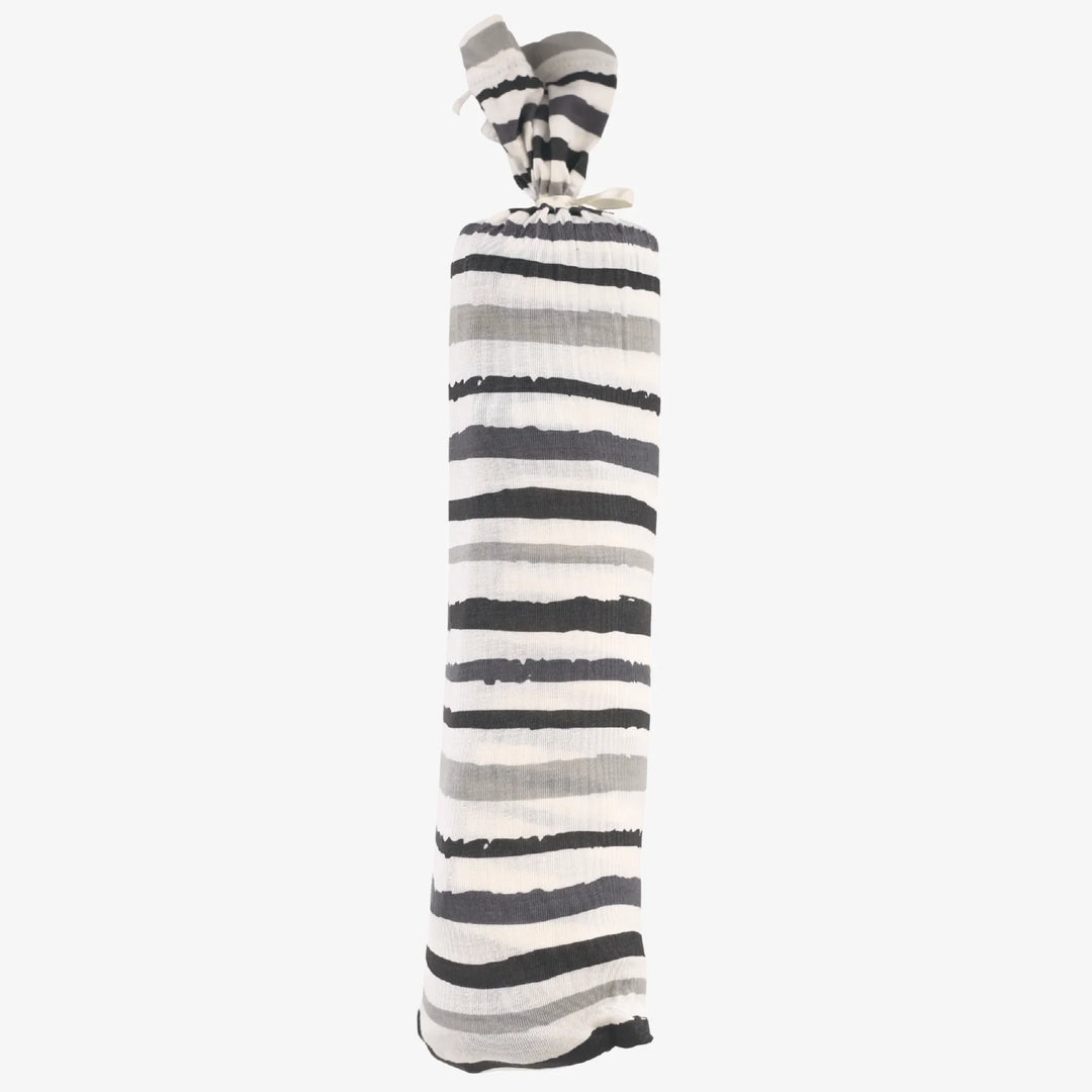 Bestaroo - Bamboo - Stripes in Black & Grey Swaddle
