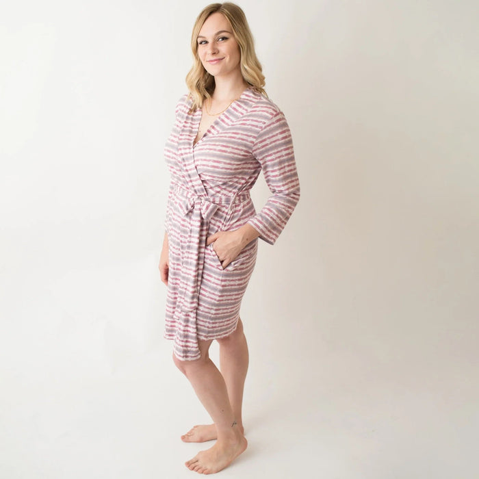 Bestaroo - Bamboo - Tye Dye Rose Stripes Robe