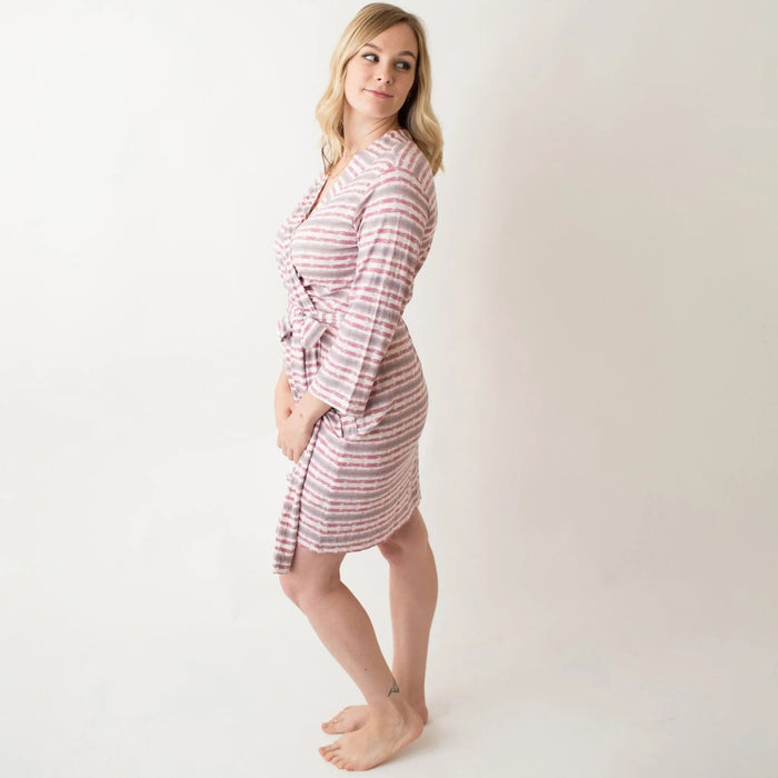Bestaroo - Bamboo - Tye Dye Rose Stripes Robe