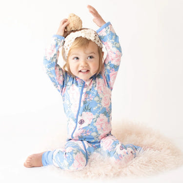 Bestaroo - Vintage Roses Blue Romper
